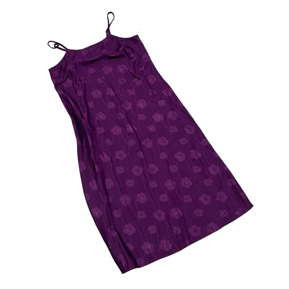 A New Day Women's Purple Print Jacquard Slip Dress - Size Medium - NWT - Picture 1 of 6